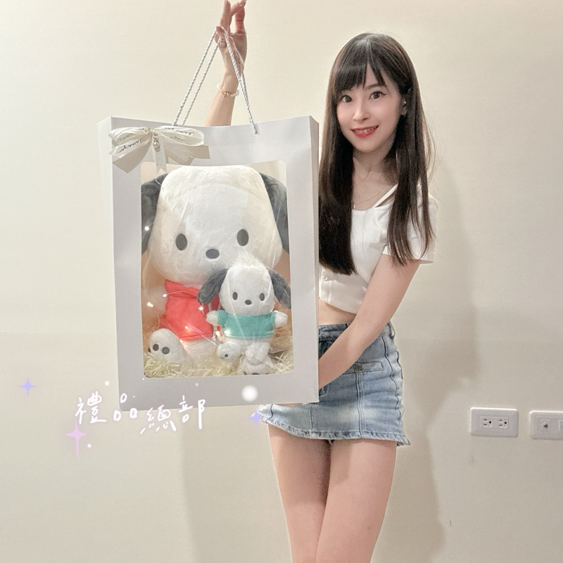 超大帕恰狗禮物袋 正版三麗歐 SANRIO 帕恰狗玩偶 日本帕恰狗 帕恰狗大娃娃 帕洽狗花束禮品袋 畢業禮物 生日禮物