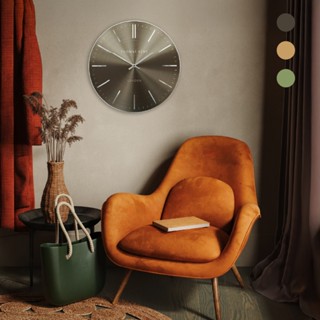 英國 Thomas Kent｜Bistro 14吋 掛鐘 (輕奢 金屬 靜音時鐘 壁鐘 現代 金屬感)