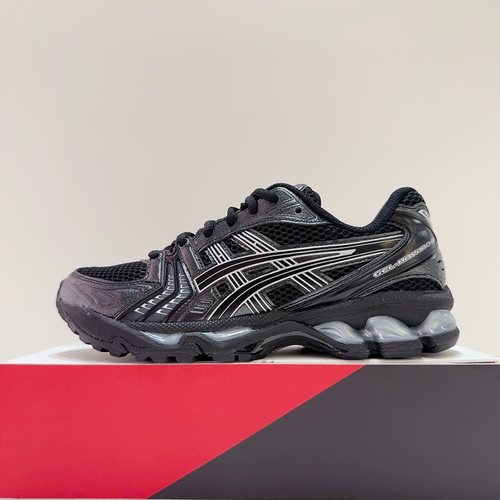 ASICS GEL-KAYANO 14 男女款 黑銀色 緩震 透氣 舒適 運動 慢跑鞋 1201A019-006