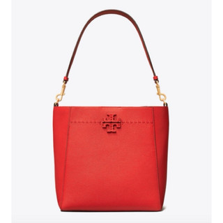 TORY BURCH MCGRAW 水桶包 手提包 肩背 側背 背帶可拆 真皮皮革