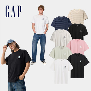 Gap 男女裝 Logo純棉圓領短袖T恤 多款規格任選 (729122&769029&713826)