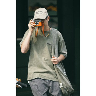 A[S]USL SNOW WASH PHOTO PRINT TEE / ASUSL 日系 復古 寬鬆 水洗T恤 字母T