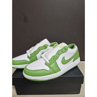 NIKE 耐吉 休閒鞋 Air Jordan 1 Low SE 男鞋 白 綠 CHLOROPHYLL 皮革 AJ1