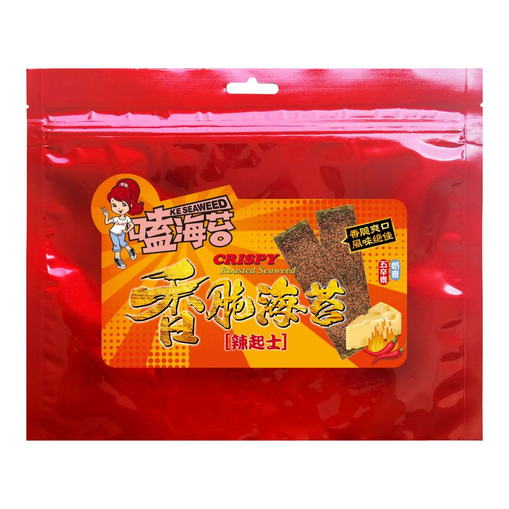 【嗑海苔】 香脆海苔(辣起司風味) 70G剛剛好 酥脆口感 入口即化 愛好起司必選 限定口味 吃得出與眾不同 國民零食