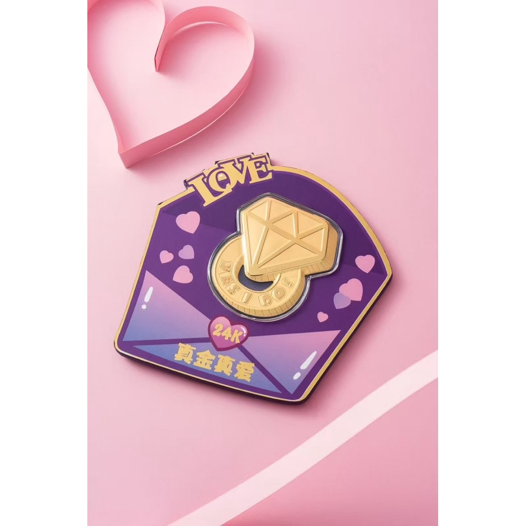 金大囍銀樓現貨免運AU999純金0.52克鑽石戒指造型黃金鑽石0.52克求婚結婚紀念日黃金禮品專賣店七夕情人節禮物首選