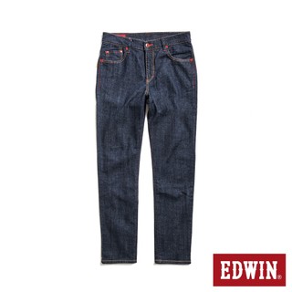 EDWIN 男款 加大碼 EDGE 基本紅光窄管丹寧直筒褲(原藍色)