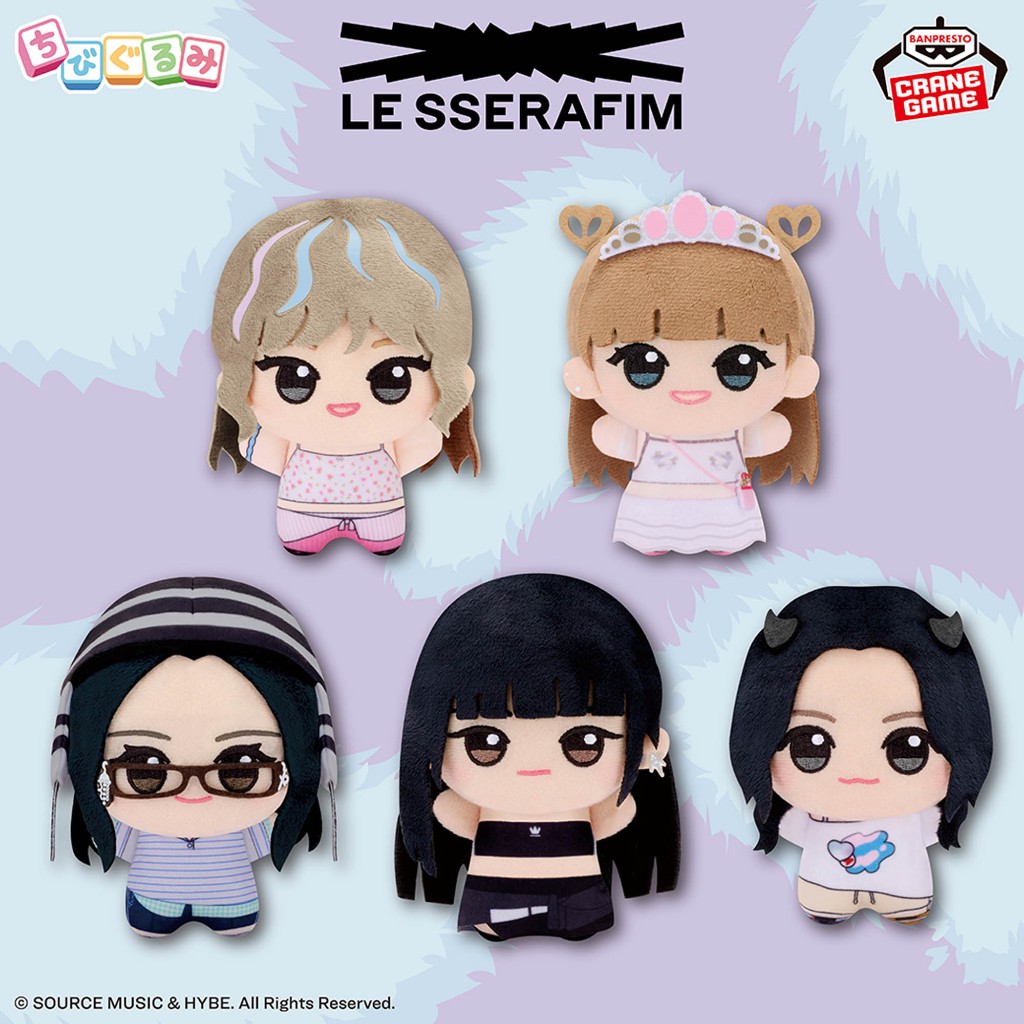 日版 LE SSERAFIM 韓團 CRAZY 景品娃 努努 娃娃 宮脇咲良 金采源 許允眞 非現貨 下單請先私