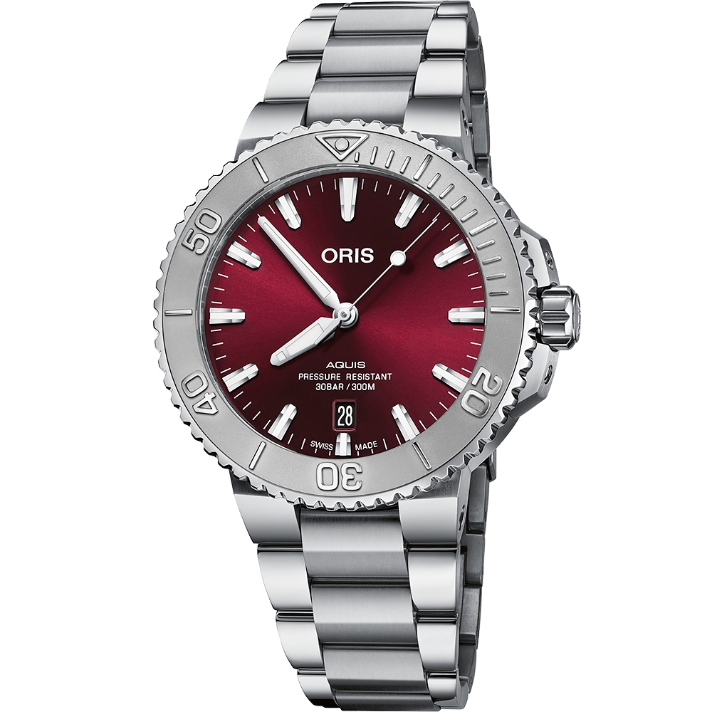 ORIS豪利時 Aquis Relief 日期潛水機械錶-41.5mm 0173377664158-0782205PEB