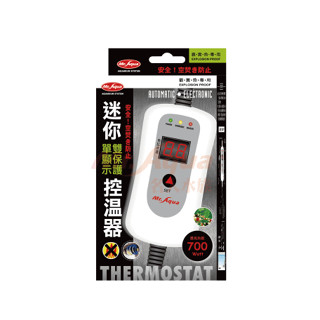 呆呆水族~MR.AQUA 水族先生 迷你單顯示雙保護控溫器700W 加溫器 控溫主機 加熱器 加熱棒 加熱管 加溫主機