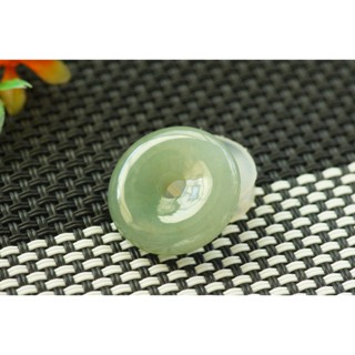 N614墜子❀翡翠玉A貨冰潤通透滿綠小平安扣墜子吊墜掛件玉佩【緬甸玉翠軒】玉首飾品 男女老少