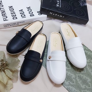 穆勒鞋 MIT臺灣製 質感小鑽釦舒適軟墊前包後空拖鞋 懶人鞋-est shoes