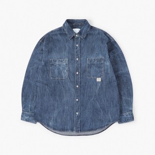 MADNESS CRINKLED WASHED DENIM SHIRT JACKET 餘文樂同款