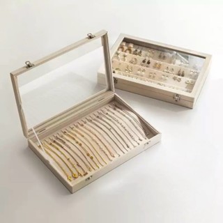 ★新品上新嚐鮮價↘｜滿額再折★【WHITExWOOD白色木家居】項鍊耳飾收納盒 項鍊耳環展示盒大容量透明首飾盒 首飾收納