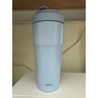 WOKY 沃廚 渾圓杯Ecozen雙層陶瓷750ml(吸管杯/隨行杯/保冰保溫杯/保溫瓶)