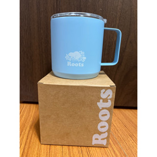 Roots 雙層不鏽鋼保溫杯 露營杯 馬卡龍藍