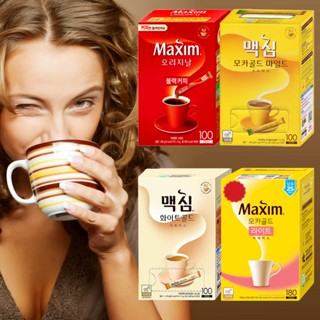 《 Chara 微百貨 》韓國 MAXIM COFFE 三合一 咖啡 原味 摩卡 白金 低卡 20入 100入 麥心