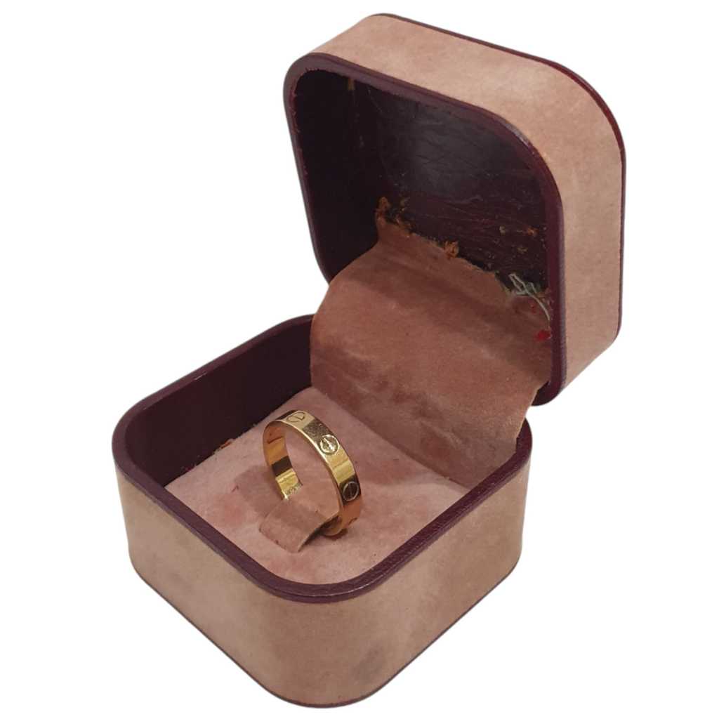 金卡價22780 二手 Cartier 18K金LOVE戒指二手痕跡151117 060200000483 01
