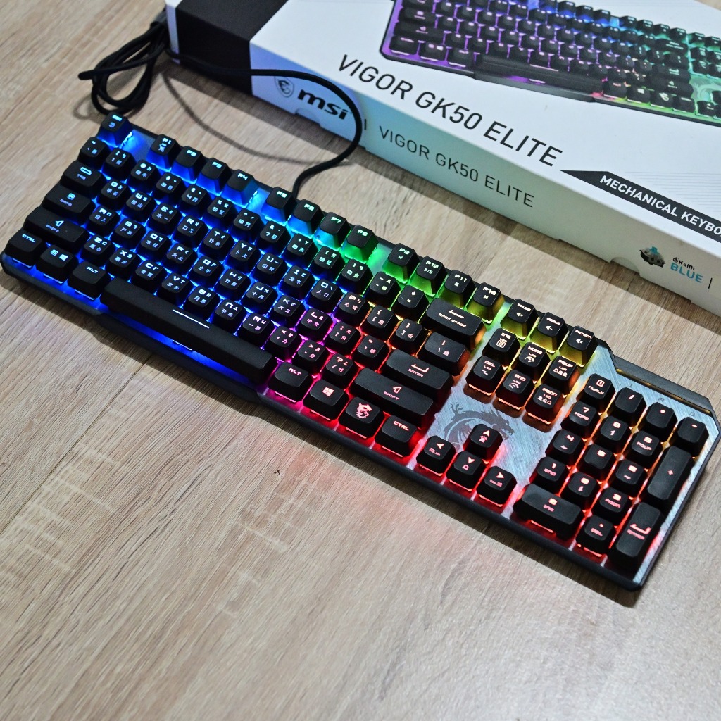 [二手] MSI VIGOR GK50 ELITE LL TC 青軸電競機械鍵盤