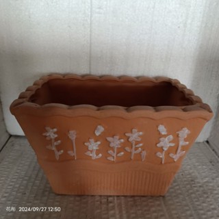 4578-2長方形素燒盆 素燒盆 花盆 造型花器 多肉