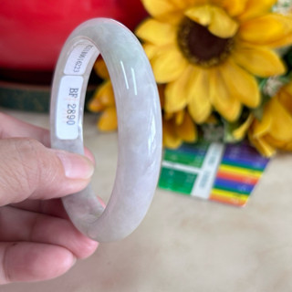 （附證書）18圍57mm,冰種 淡淡的春帶彩 緬甸玉手鐲手環，天然翡翠A貨平安鐲