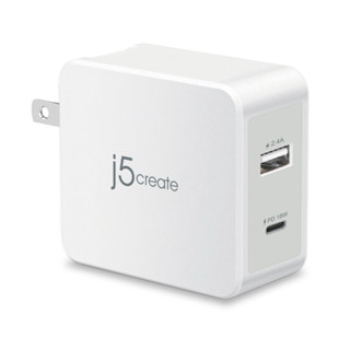 新莊 內湖 含稅價200元 j5create 30W Type-C USB 雙孔快速充電器-JUP2230