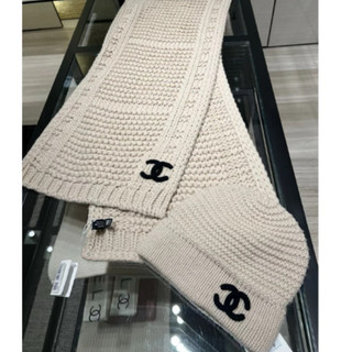 ✖️全新Chanel 24k超美 cashmere奶茶色毛帽冷帽（台灣購入