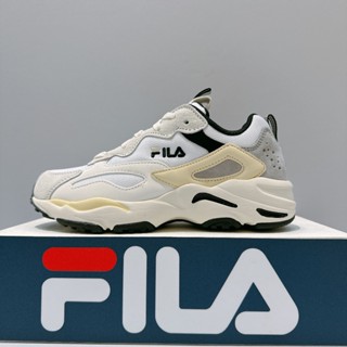 FILA RAY TRACER 男女鞋 中性款 白 鵝黃藍拚色 厚底 經典老爹鞋 休閒鞋 運動鞋 4-C606Y-165