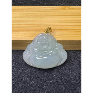 緬甸玉A貨翡翠雕件彌勒佛吊墜 -s326