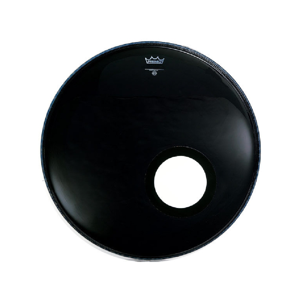 Remo / ES-1022-00-DM 22吋 黑色大鼓皮 挖洞款【ATB通伯樂器音響】