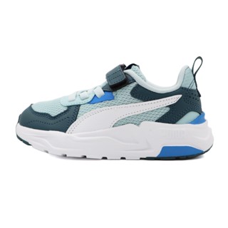 PUMA Trinity Lite AC+ PS 魔鬼氈 運動鞋 中童 水藍 S0857 (39148011)