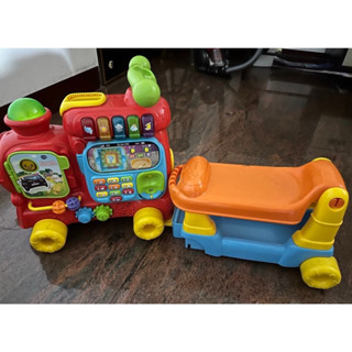 二手商品太大下單請先私訊🌍無聲光功能了vtech偉易達四合一智慧積木學習車 嬰幼兒滑步車 英文學習（苗栗頭份）