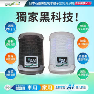 【現貨24H發貨】日本石墨烯氫氧水離子【車用/家用】清淨機自動偵測PM2.5【臺灣製造 氫氧自由基】AIR-4360