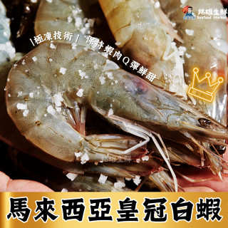 【銘雄生鮮】馬來西亞頂級白蝦 甜度高 皇冠牌 馬來西亞 蝦子 馬來白蝦 白蝦 南美白蝦 活白蝦 活凍大白蝦 海鮮