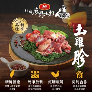 【大成食品】國產紅牌鹿野土雞雞胗 300g/盒 單盒 土雞 鹿野 雞胗 生鮮 國產雞 高蛋白 超取