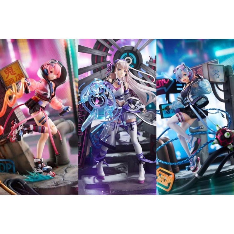 【小龍便宜公仔】全新 正版 eStream re0 Re:從零開始的異世界生活 愛蜜莉雅 雷姆 拉姆 霓虹都市 PVC