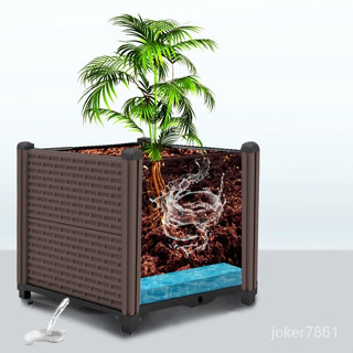 廠商免運 園藝種植箱種植箱花箱戶外陽臺種菜盆樓頂種菜專用箱塑膠花盆長方形簡約懶人