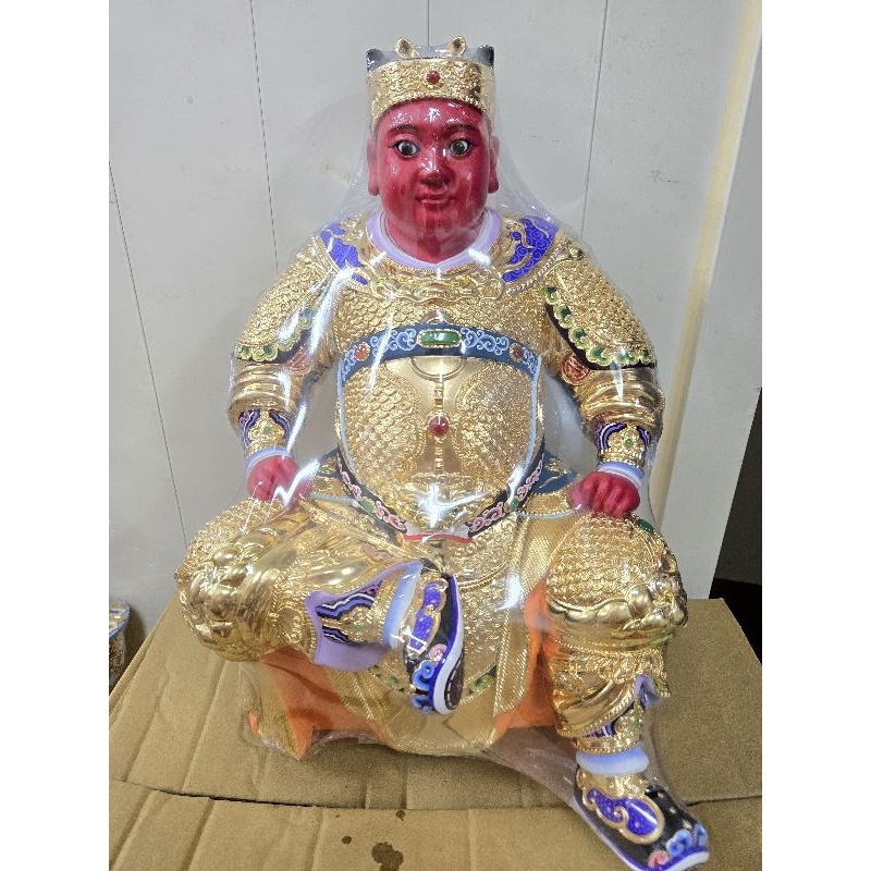 廣澤尊王 十三太保 1尺3 武甲 太保 細漆線 小葉樟