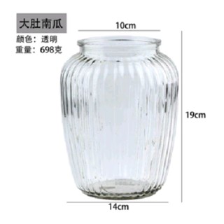 透明大南瓜玻璃花器密封罐插花二用