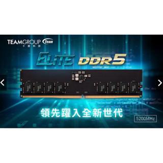 Team 十銓 ELITE DDR5 5200 32GB 桌上型記憶體