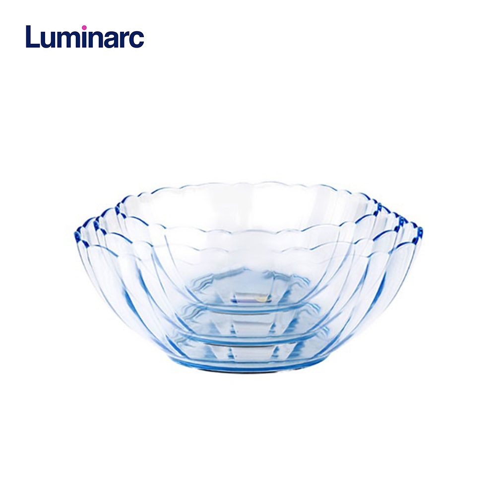 【Luminarc】法國樂美雅 強化玻璃金剛碗-蓮花碗 沙拉碗 水果碗 甜湯碗 透明碗 玻璃碗