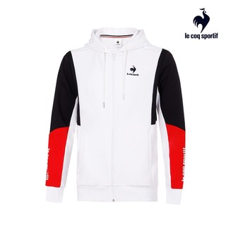 【LE COQ SPORTIF 法國公雞】休閒經典連帽外套-男女款-經典紅藍白色-LWU63363