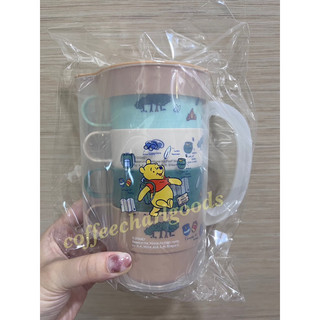 日本 Skater 小熊維尼 冷水壺水杯組 冷水壺+水杯