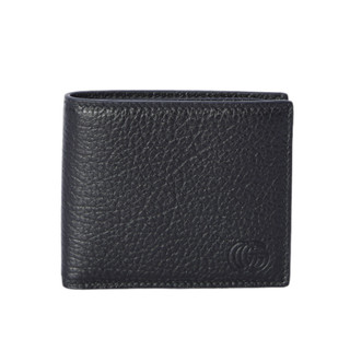 【GUCCI 古馳】Double G Bi-Fold 皮革 卡夾 皮夾 短夾 黑色 795323