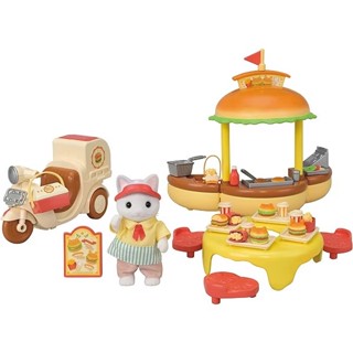 森林家族 森林家族樂園漢堡攤 Sylvanian Families 臺灣總代理 正版公司貨