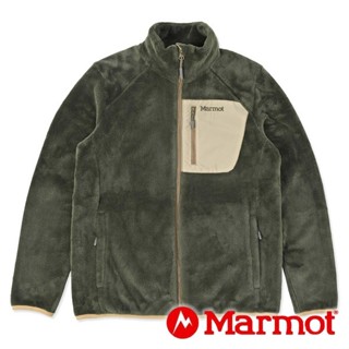 【Marmot】女立領絨毛保暖外套『卡其綠』TSAWF048