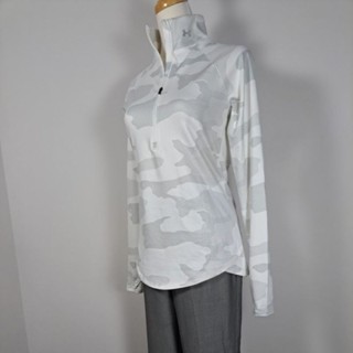 全新！美國 UNDER ARMOUR 女 涼感 拉鍊豎領 長袖 運動 上衣 #S
