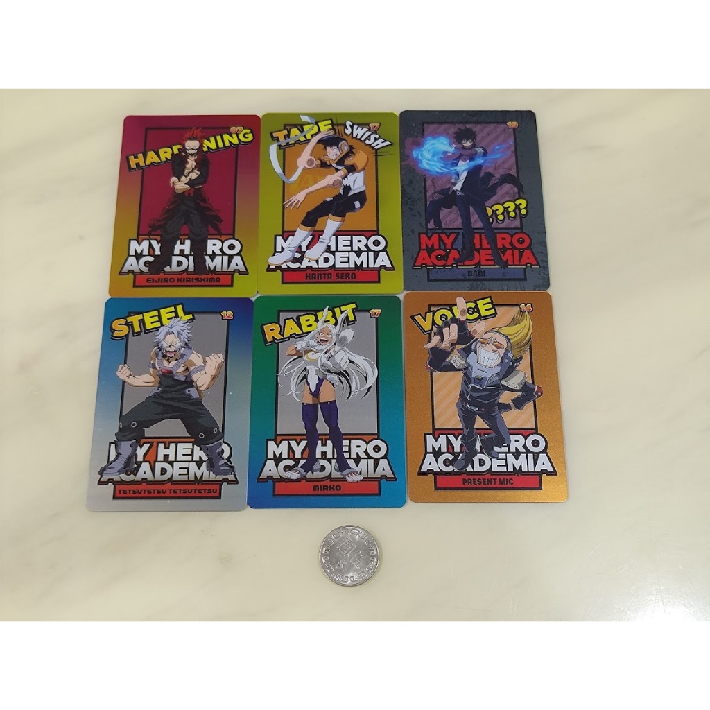 [睡睡蛙小池] 我的英雄學院 餅卡 食玩卡 拍立得 切島銳兒郎 荼毘 米爾科 麥克風 鐵哲徹鐵 瀨呂範太