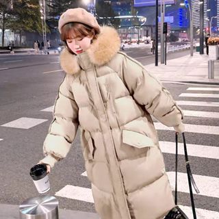 初八の時尚女裝 羽絨棉服女 冬季中長款 新款韓版棉衣 寬松大尺碼女裝 羽絨外套 麵包服加厚棉襖 長款羽絨外套 女生大毛衣