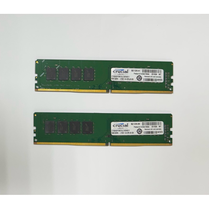 美光 DDR4 2133 8G*2條=16G 記憶體 雙面 CT8G4DFD8213