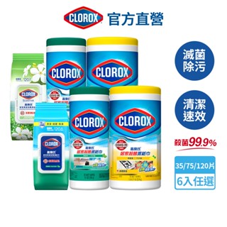 【Clorox高樂氏】居家清潔殺菌濕紙巾 萬用消毒 廚房去汙 流感 腸菌病毒 殺滅 covid19(箱購)